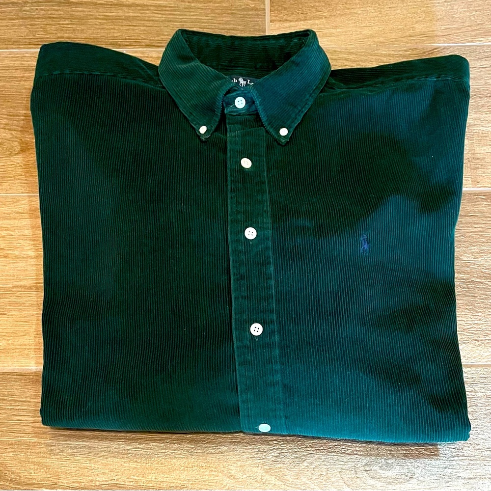 Ralph Lauren Blaire Corduroy XXL Shirt, Hunter Green
